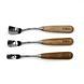 STRYI Profi 3-Pcs Duty Forged Bent Gouges Wood Carving Chisel Set