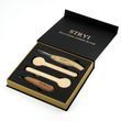 Spoon carving gouge set STRYI Profi 2 pcs with basswood blanks