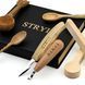 Набор стамесок для вырезания ложки STRYI Profi 2 шт и липовые заготовки 504004 фото 5