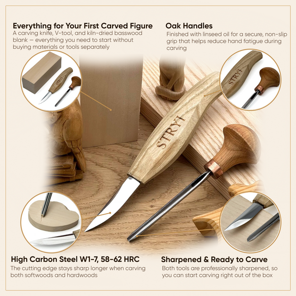 Tool set STRYI Start for figure carving