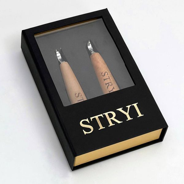 2-Piece Tiny Carving Hook Knife Set STRYI Profi (Right & Left) for Detail Relief Carving