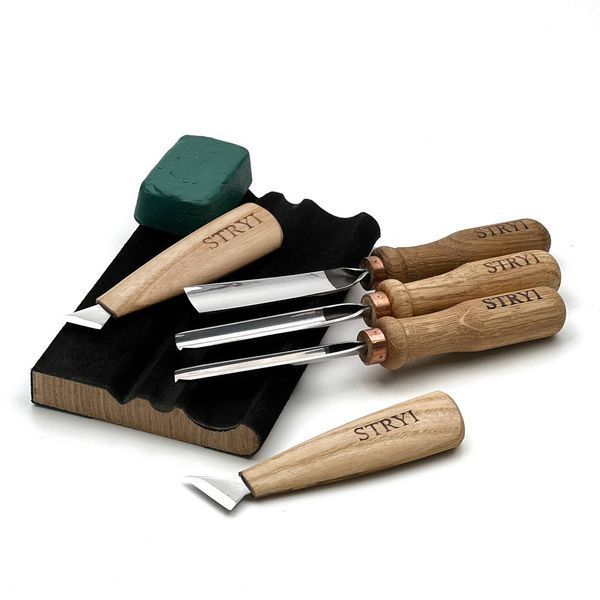 Gouge set STRYI Start for artistic carving for beginners