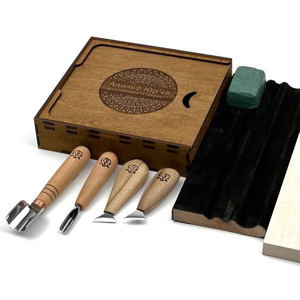 Gouge set AYU-STRYI Start for beginners for geometric carving