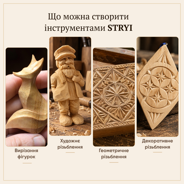 Набор ножей для резьбы по дереву STRYI 505006 фото