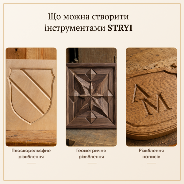 Набір столярних стамесок STRYI Profi 4 шт 507004 фото
