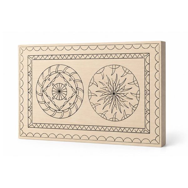 Basswood practice board STRYI with an A4 pattern No1 300&times;200&times;20 mm