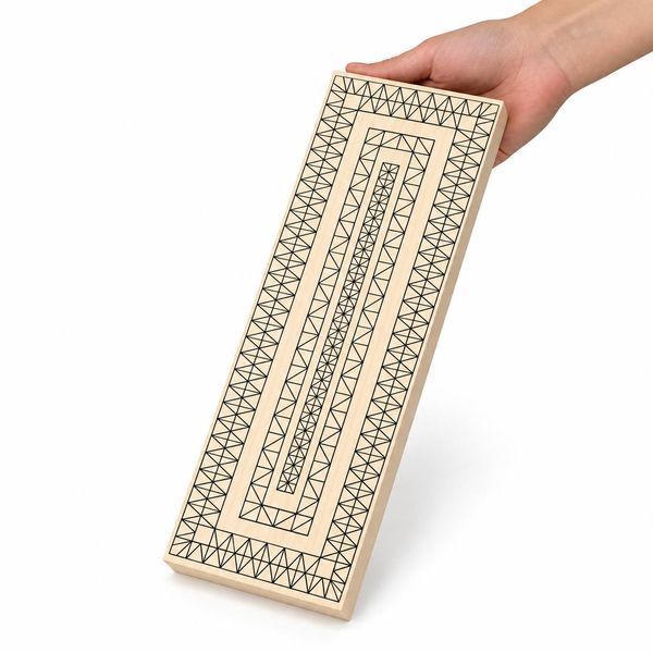Basswood practice board STRYI with a pattern, 300&times;100&times;20 mm