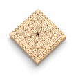 Basswood practice board STRYI with a pattern, 100&times;100&times;20 mm