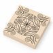 Basswood practice board STRYI with a pattern 100&times;100&times;20 mm