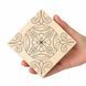 Basswood practice board STRYI with a pattern 100&times;100&times;20 mm