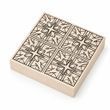 Basswood practice board STRYI with a pattern, 100&times;100&times;20 mm
