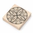 Basswood practice board STRYI with a pattern, 100&times;100&times;20 mm