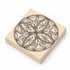 Basswood practice board STRYI with a pattern, 100&times;100&times;20 mm