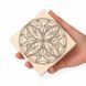Basswood practice board STRYI with a pattern, 100&times;100&times;20 mm