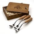 Set of heavy-duty bent gouges, 3 pcs, STRYI Profi