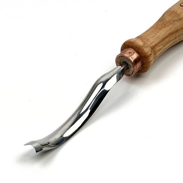 Back bent shallow gouge 10 mm STRYI Profi for wood carving