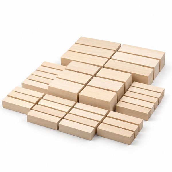Maximum Wood Carving Block Set 2.5&times;2.5&times;10 cm + 5&times;5&times;10 cm + 5&times;5&times;15 cm (36 pcs)