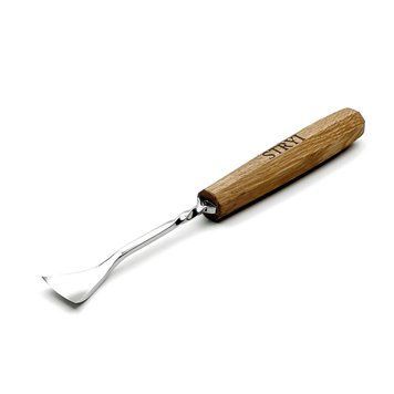 Forged fishtail bent gouge 30 mm STRYI Maestro for wood carving
