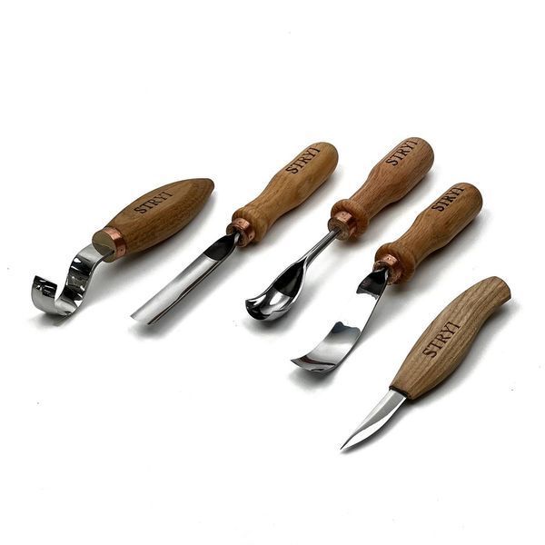 Gouge set STRYI Profi for carving spoons, kuksas and other wooden items