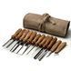 Gouge set STRYI Profi for artistic wood carving, 12 pcs