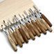 Set of compact wood carving gouges 14 pcs STRYI Profi