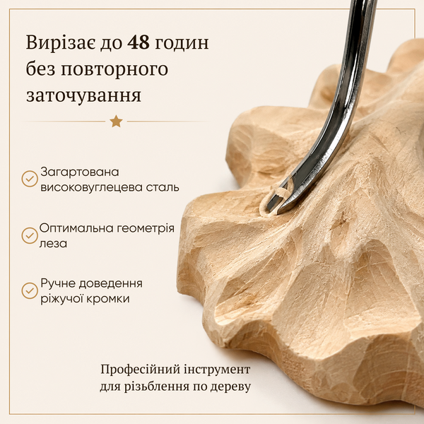 Set of compact wood carving gouges 7 pcs STRYI Profi