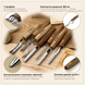 Set of compact wood carving gouges 7 pcs STRYI Profi