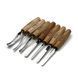 Set of compact wood carving gouges 7 pcs STRYI Profi